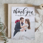 黒いラブモダンル書道写真結婚ズ サンキューカード<br><div class="desc">お客エレガントさまスタイリッシュにお洒落は感謝してい、お客さまの結婚式の一部として垂直フラットカード。このカスタマイズ感謝してい可能なあなたは黒い書モダン道オーバーレイを特徴とする。このデザインは他のカードでも利用可能である。</div>