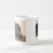 黒いラブラドル コーヒーマグカップ (中央)
