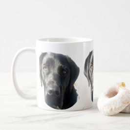 黒いラブラドル・レトリーバー犬のマグ コーヒーマグカップ