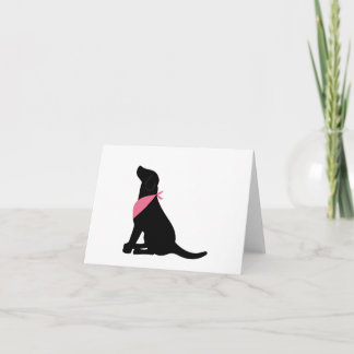 黒いラブラドル・レトリーバー犬のnotecards カード