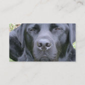 黒いラブラドル・レトリーバー犬犬の名刺 名刺 (裏面)
