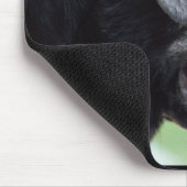 黒いラブラドル・レトリーバー犬犬 マウスパッド (コーナー)