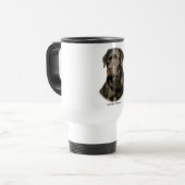 黒いラブラドル・レトリーバー犬 トラベルマグ (正面左)