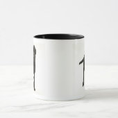 黒いラブラドル・レトリーバー犬 マグカップ (中央)