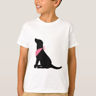 黒いラブラドル・レトリーバー犬 Tシャツ