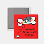 黒いラブラドールとフルベリーアニメ マグネット (正面/裏面)