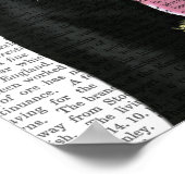 黒いラブラドールと頭に赤い弓 ポスター (角)