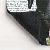 黒いラブラドールと頭に赤い弓 マウスパッド (コーナー)