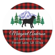 黒いラブラドールのアウトラインのエバーグリーンアドレス