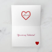 黒いラブラドールのシェフの絵画のバレンタイン シーズンカード (内部)