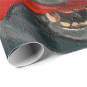 黒いラブラドールのポートレートのギフト用包装紙 ラッピングペーパー (ロールコーナー)