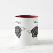 黒いラブラドールの天使(虹橋) マグカップ (中央)