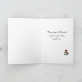 黒いラブラドールの子犬のプールの漫画 カード (内部)