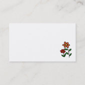 黒いラブラドールの子犬プールの漫画 名刺 (裏面)