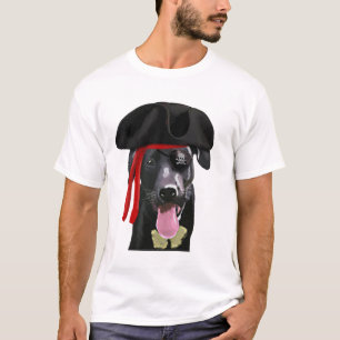 黒いラブラドールの海賊 Tシャツ