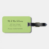 黒いラブラドールの荷物のラベル(あなたの色を選んで下さい) ラゲッジタグ (裏面横)