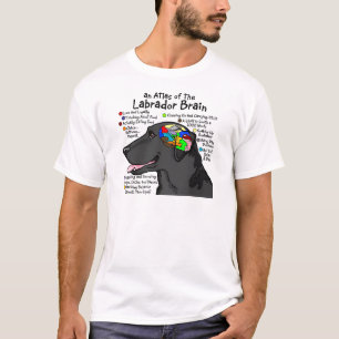 黒いラブラドールの頭脳の地図書 Tシャツ