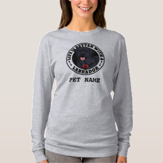 黒いラブラドールパーソナライズされたライフが良い Tシャツ