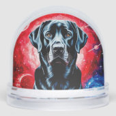 黒いラブラドールポートレートの宇宙宇宙 (正面)