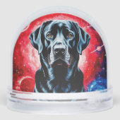 黒いラブラドールポートレートの宇宙宇宙 (裏面)