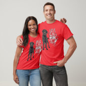 黒いラブラドールレトリバーの生活は犬と良い Tシャツ (ユニセックス)