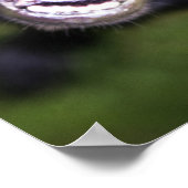 黒いラブラドール子犬は上を見て、閉じる ポスター (角)