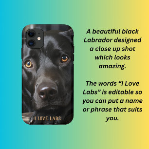 黒いラブラドール子犬 iPhone 11 ケース