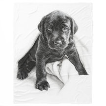 黒いラブラドール毛布