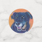 黒いラブラドール犬の誕生日 コンフェッティ (スモール正面)