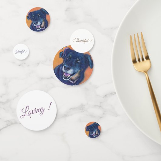 黒いラブラドール犬の誕生日 コンフェッティ (グループ)