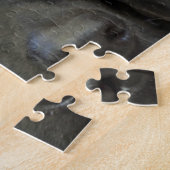 黒いラブラドール犬 ジグソーパズル (側面)