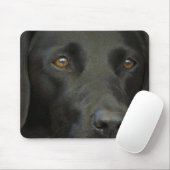 黒いラブラドール犬 マウスパッド (マウス)
