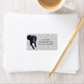 黒いラブラドール笑顔 ラベル (インサイチュ)