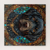 黒いラブラドール ジグソーパズル (横)