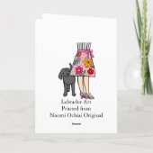 黒いラブラドール&ママのスカートの漫画 カード (裏面)