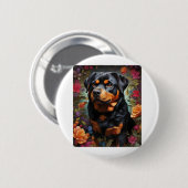 黒いラブラドール、黒い勝利、魅惑的な物語 缶バッジ (正面&裏面)