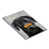 黒いラブラドール(鼻に骨がある場合) 2 ノートブック (右側)