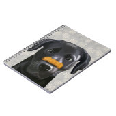 黒いラブラドール(鼻に骨がある場合) 2 ノートブック (左側)