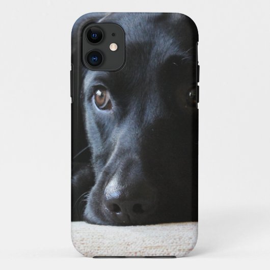 黒いラブラドール Case-Mate iPhoneケース (裏面)
