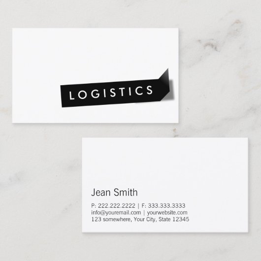 黒いラベルの交通機関の仲介商の名刺 名刺 (正面/裏面)