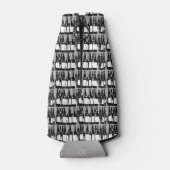 黒いラベルの付いたビールボトル ボトルクーラー (裏面)