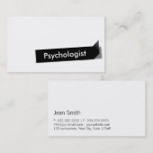 黒いラベルの心理学者の名刺 名刺 (正面/裏面)