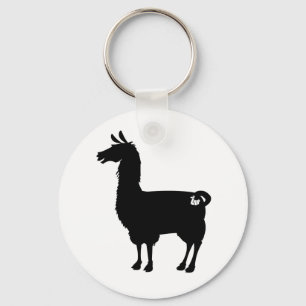 黒いラマKeychain キーホルダー