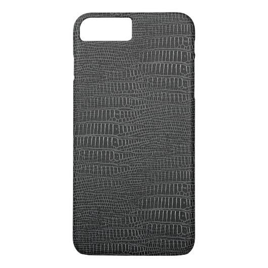 黒いリアルなアリゲータースキンの外観 Case-Mate iPhoneケース (裏面)