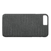 黒いリアルなアリゲータースキンの外観 Case-Mate iPhoneケース (裏面(横))