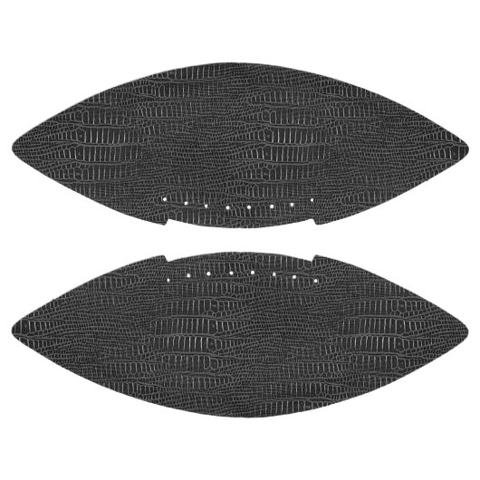 黒いリアルなワニの皮の外観 アメリカンフットボール (パネル)