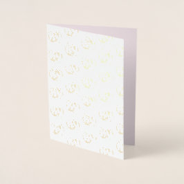 黒いリボンのピンクのカボチャ 箔カード