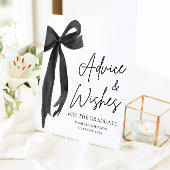 黒いリボンの卒業パーティー アドバイスと願い 台座サイン