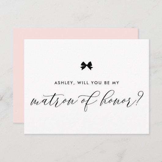 黒いリボンの弓が私の名誉のマトロン ポストカード (正面/裏面)