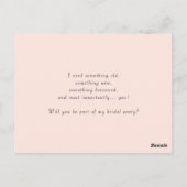 黒いリボンの弓は私のページボーイカード ポストカード (裏面)